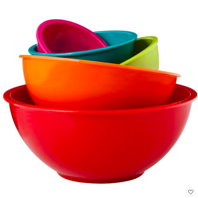 5 Pcs Plastic Mixing Bowls Set