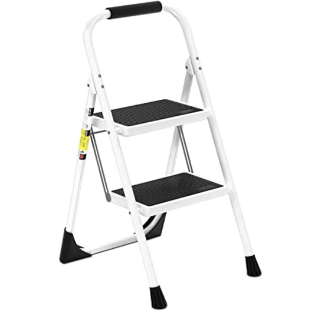2 Step Stool Ergonomic Folding Step Stool