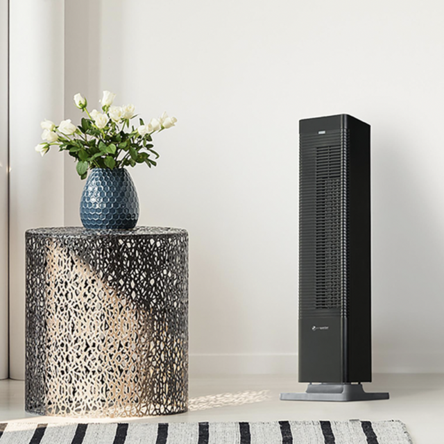 Oscillating Heater/Fan Tower with Remote