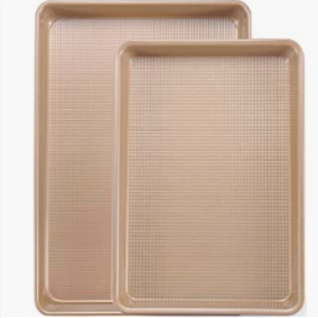 2-Piece Professional Baking Sheet for oven Nonstick