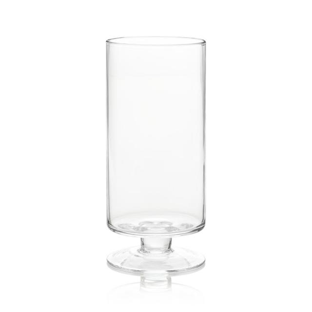 London Narrow Short Glass Hurricane Candle Holder
