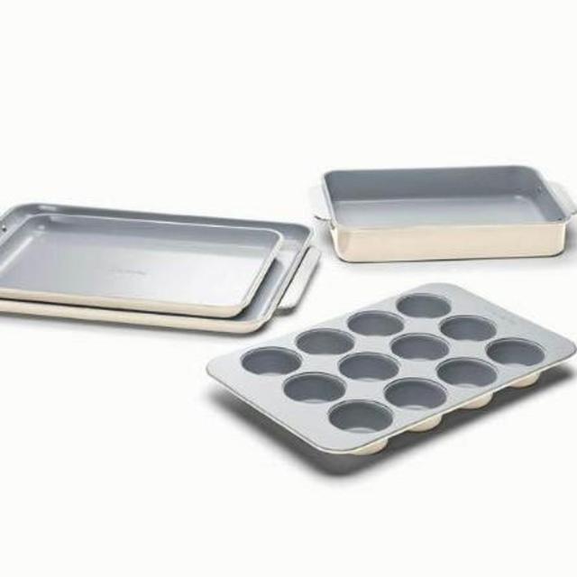 5 Piece Non-Stick Ceramic Bakeware Set, Non-Toxic Ceramic Coating