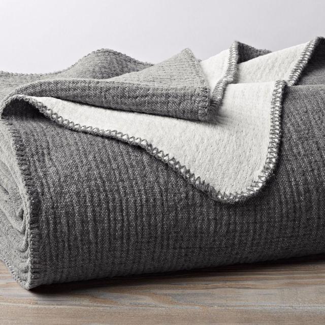 Cozy Cotton Organic Blanket (Twin, Charcoal)