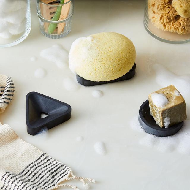 Soap & Sponge Stands (Black, Set of 3)