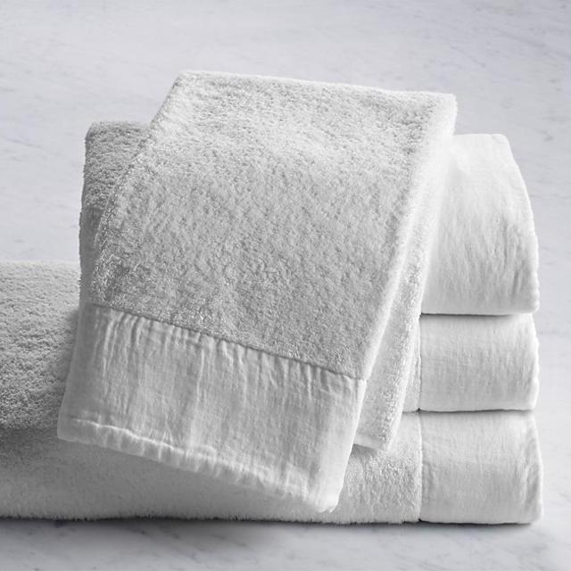 Linen-Bordered 650-Gram Turkish Hand Towel