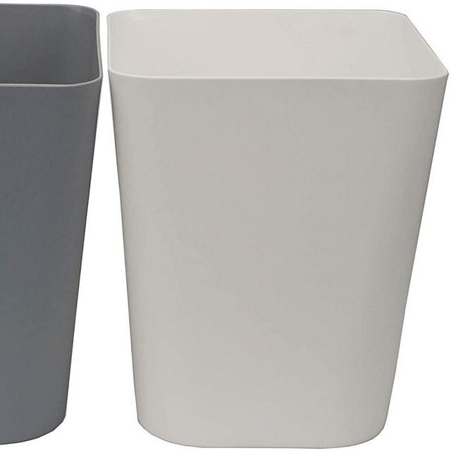 Feiupe 1.6 Gallon Small Trash Can Wastebasket for Kitchen Office Bathroom,Pack of 2(1.6 Gallon(2 Pack), White+Gray)