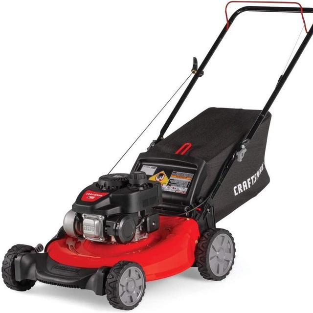 Craftsman M105 140cc 21-Inch 3-in-1 Gas Powered Push Lawn Mower with Bagger, 1-in, Liberty Red