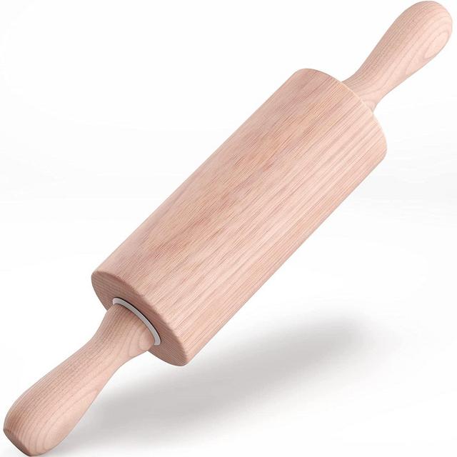 HelferX 9’’ Long Small Wooden Rolling Pin for Baking