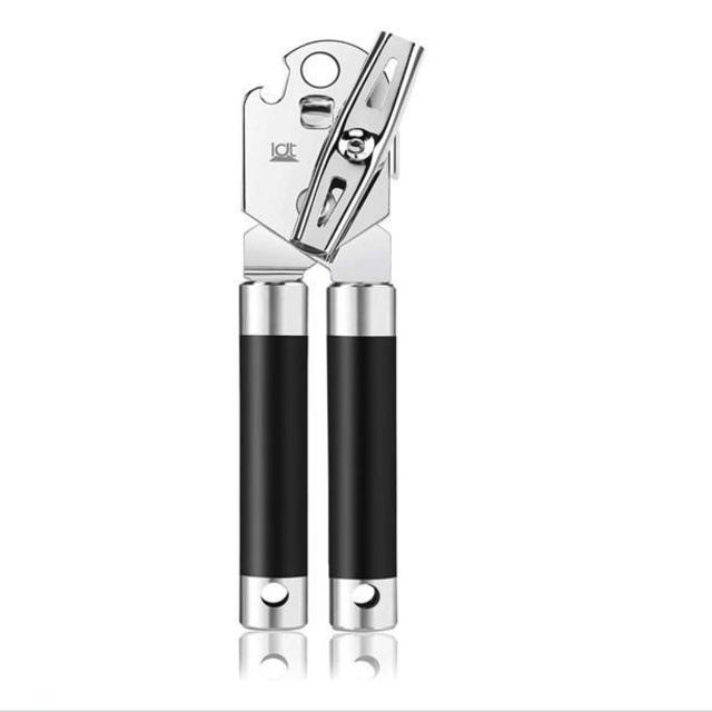 Can Opener, Manual Can Opener Smooth Edge, 3-in-1 Stainless Steel Can Opener Manual, Ergonomic Safety Can Opener for Seniors with Arthritis