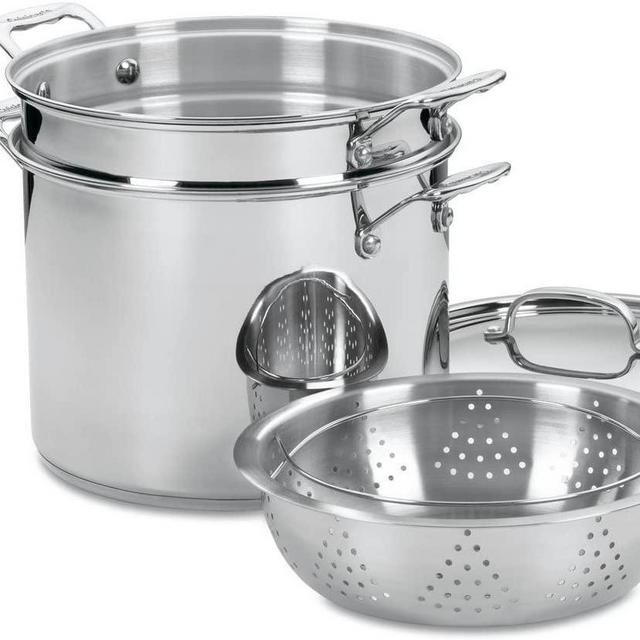 Cuisinart 77-412 Chef's Classic Stainless 4-Piece 12-Quart Pasta/Steamer Set,Stainless Steel