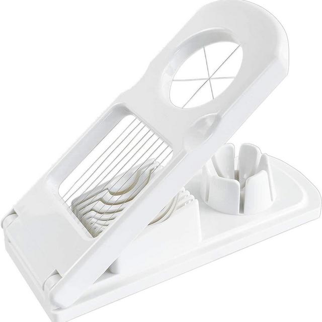 Egg Slicer 2 in 1 Egg Cutter Stainless Steel Fruit Slicer for strawberries, Bananas, kiwis, Dragon Fruit, kitchen tools