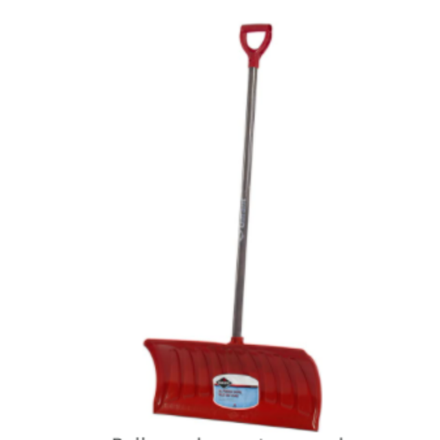 26-Inch Poly Blade Snow Pusher-Red