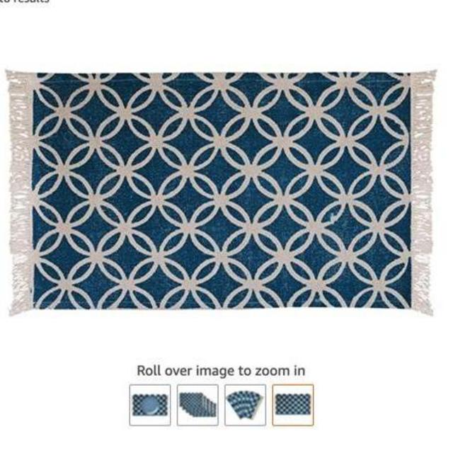 Set of 6 Placemats | Placemats for Dining Table | Farmhouse Placemats | Washable Cotton Placemats | Kitchen Table Mats | Blue Table Mats | Tabletop Decor Collection | Easy Washable | Party Decoration