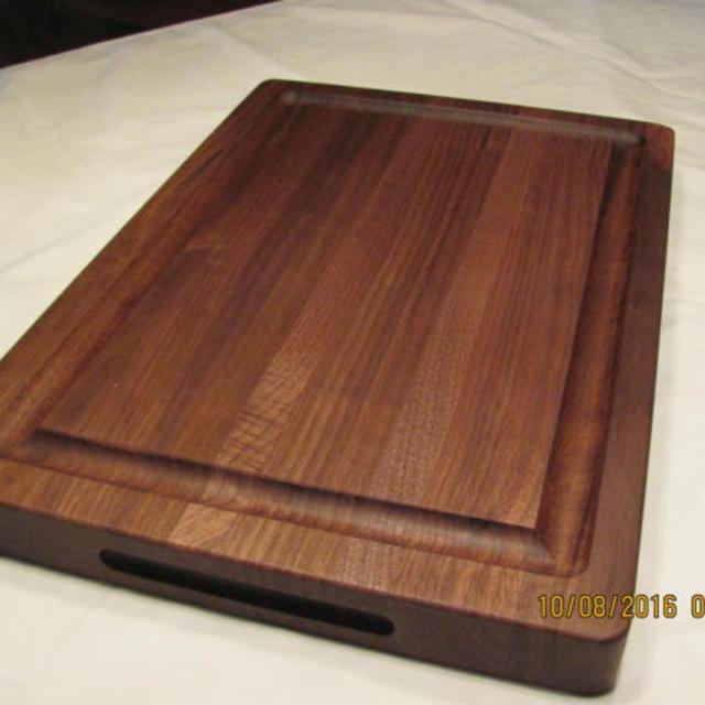 Walnut Carving Board, Wood Carving Board, Juice Groove, Cutting Board, Wooden Carving Board, Bread Knife