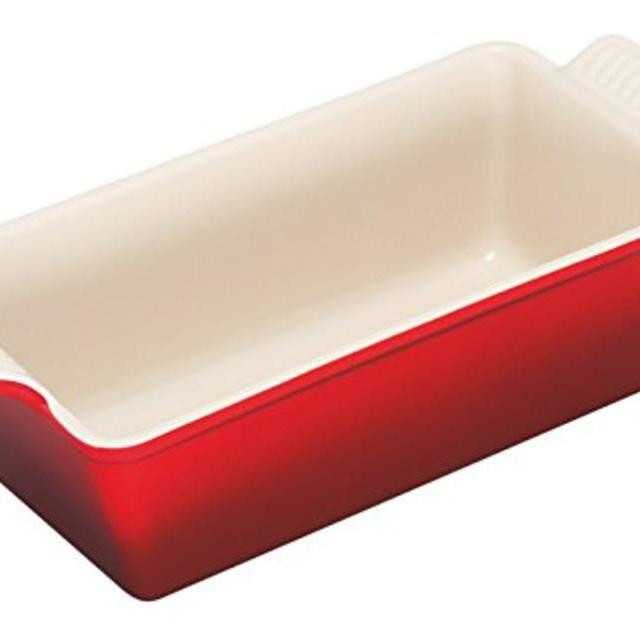 Le Creuset Heritage Stoneware 1 1/2qt Loaf Pan, Cerise (Cherry Red)