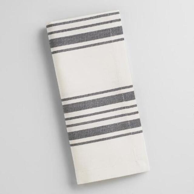 Black Villa Stripe Napkins Set of 4