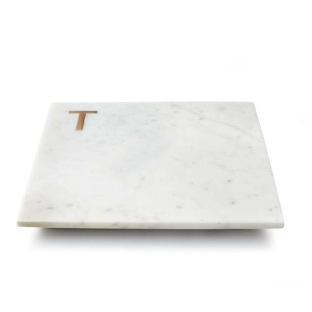 White Marble Monogram Boards, T