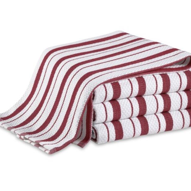 Williams-Sonoma Stripe Towels, Set of 4, Red