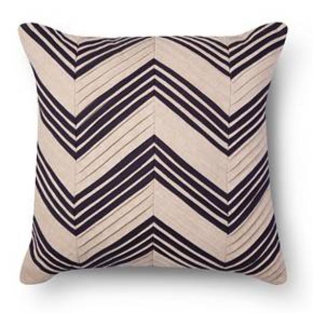 Pleated Chevron Square Decorative Pillow Tan - Threshold™