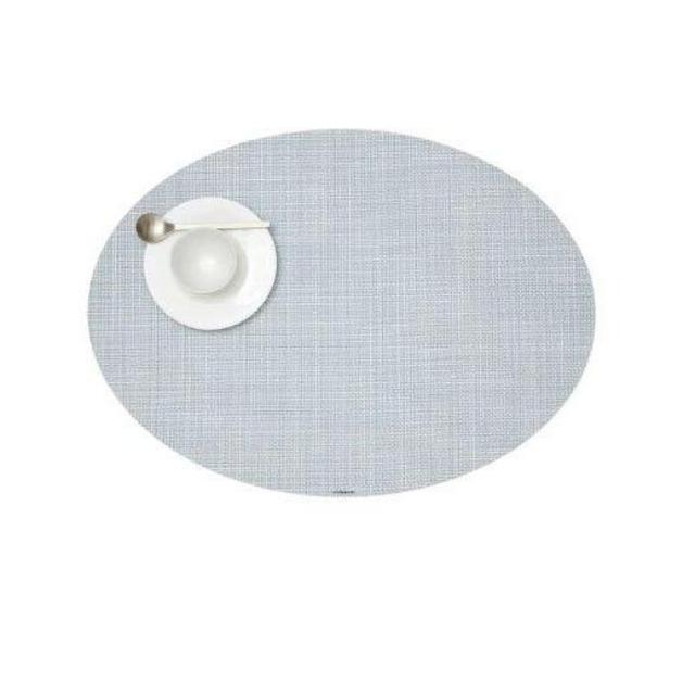 Chilewich Mini Basketweave Sky Oval Placemat