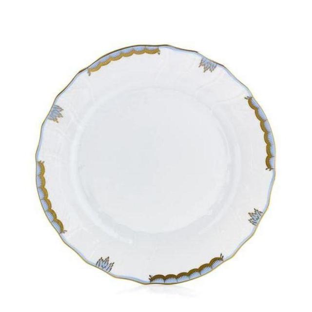 Herend Princess Victoria Light Blue Rim Soup Plate