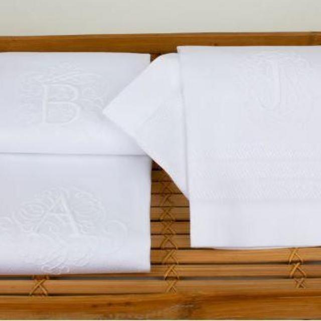 Teresa Alecrim Monogrammed "M" Napkin