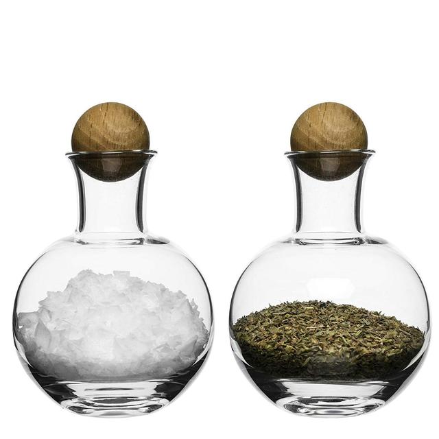 Sagaform Herb Storage Bottles with Oak Stoppers