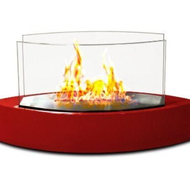 Anywhere Fireplace - Lexington Tabletop Ethanol Fireplace in Red