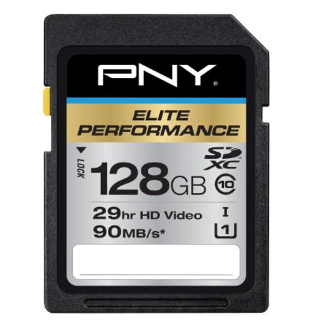 SD Card - PNY Elite Performance 128GB High Speed SDXC Class 10 UHS-I, U1 Up to 90MB/sec Flash Card - P-SDX128U1H-GE