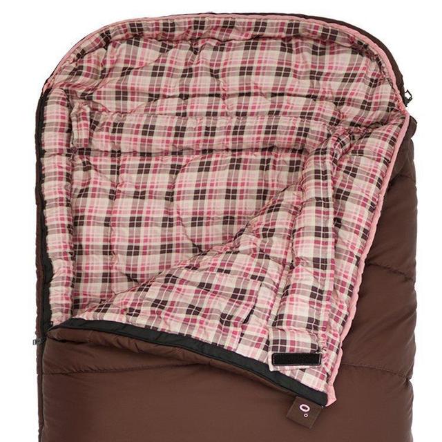BROWN - TETON Sports Celsius Regular -18 Degree C / 0 Degree F Flannel Lined Sleeping Bag (80"x 33")