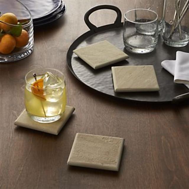 Set of 4 Blanco Sandstone Coasters