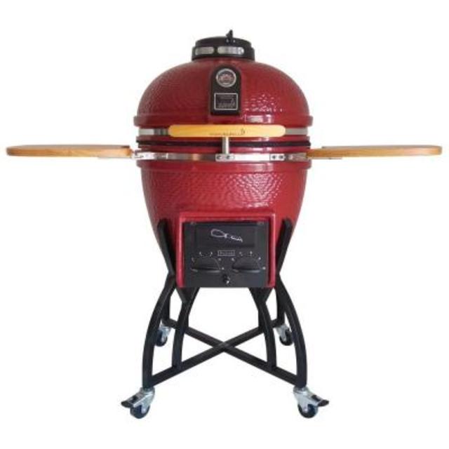 Kamado Professional Ceramic Charcoal Grill in Chili Red