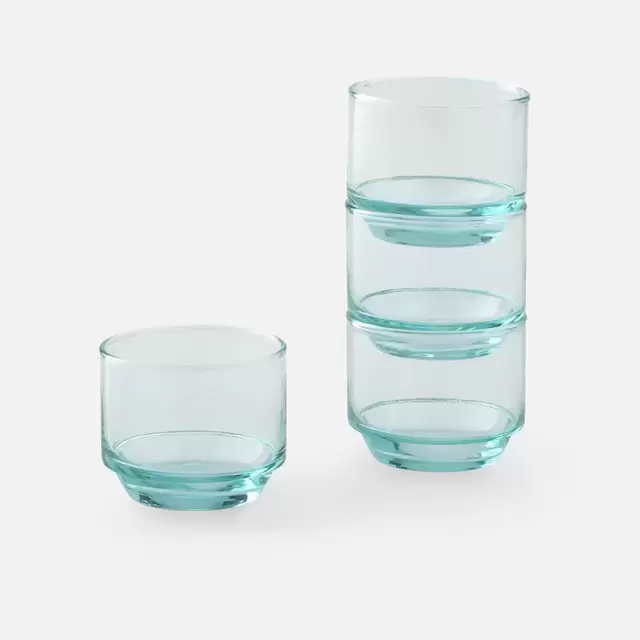 Recycled Stacking Glassware Set of 4