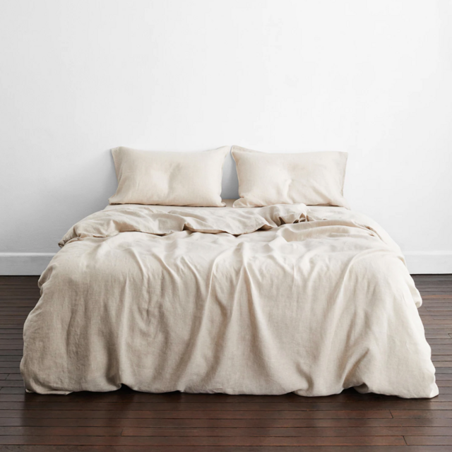 Bed Threads Oatmeal French Flax Linen Bedding Set