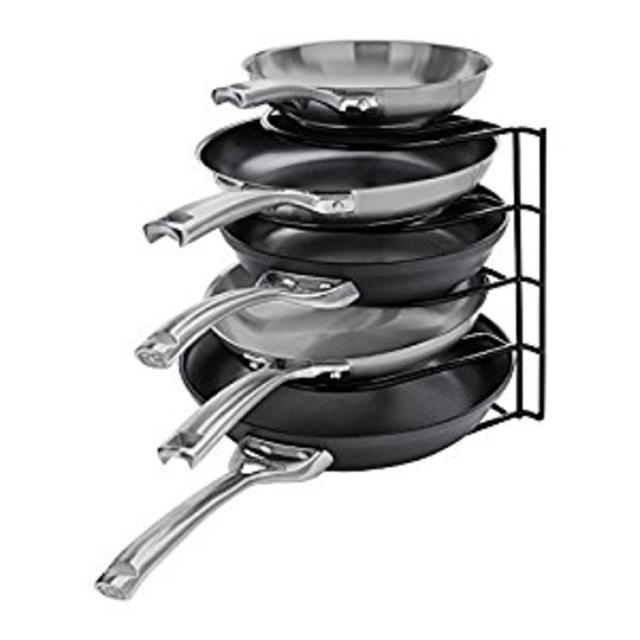 Rubbermaid Pan Organizer, Cookware Rack, Black
