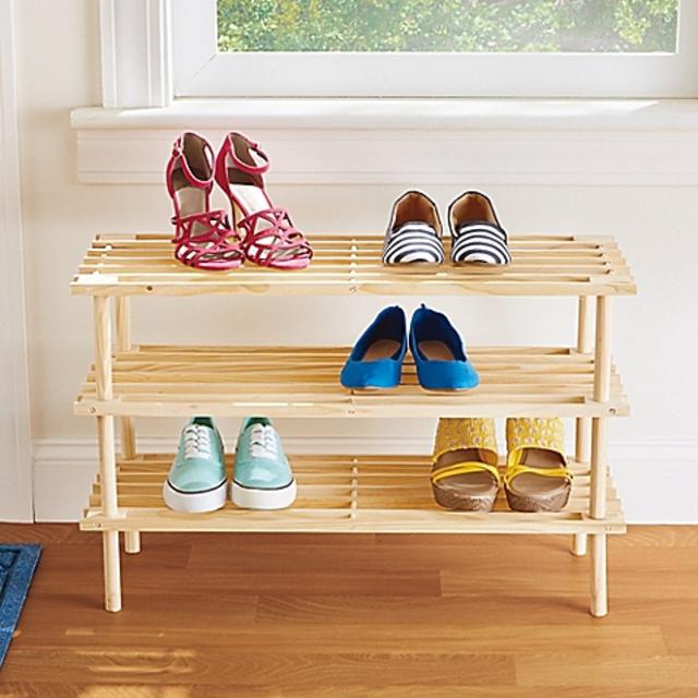 SALT™ 3-Tier Wood Shoe Rack