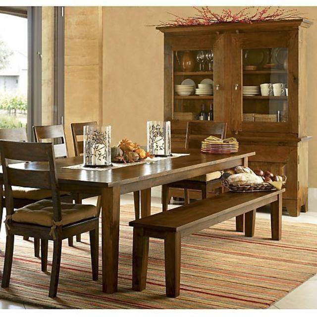 Crate & Barrel Basque Honey Dining set