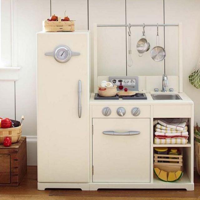 All-in-1 Retro Kitchen - White - for Playroom
