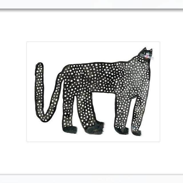 Playroom: Snow Leopard Print, 11x14, White Wood Frame, WITH Matte