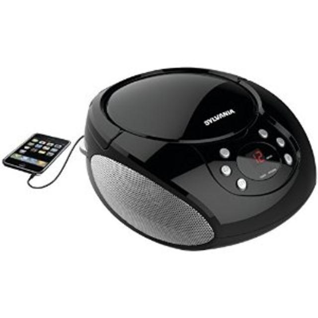 Sylvania Portable CD Boombox with AM/FM Radio (Black)