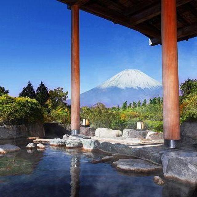 relaxing near mt. fuji