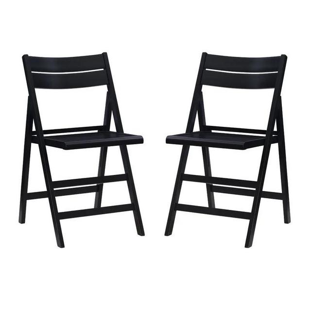 Latitude Run® Nesconset Solid Wood Banquet Folding Chair (Set of 2)