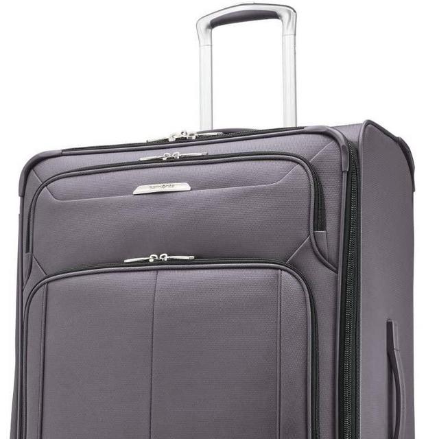 Samsonite Solyte DLX Softside Expandable Luggage with Spinner Wheels, Mineral Grey, Checked-Large 29-Inch