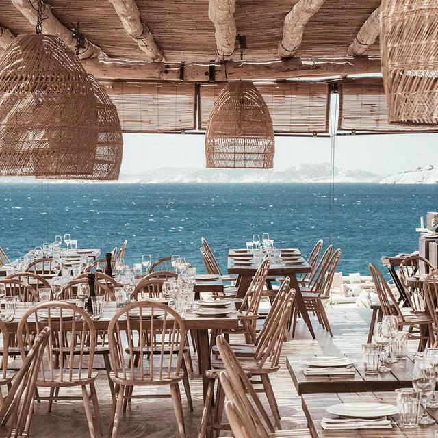 Lunch & Day Bed at Scorpios Mykonos