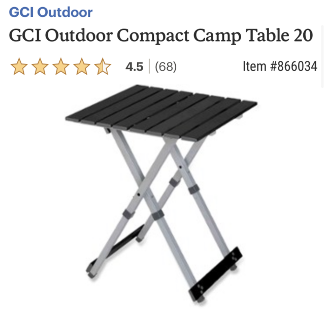 Compact Camp Table 20