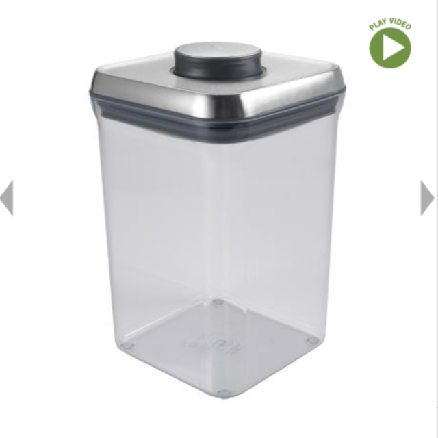 OXO SteeL Pop Containers, Square 4 qt