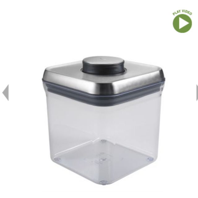 OXO SteeL Pop Containers, Square 2.4 qt