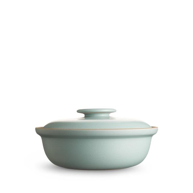 Large Covered Serving Dish - Aqua