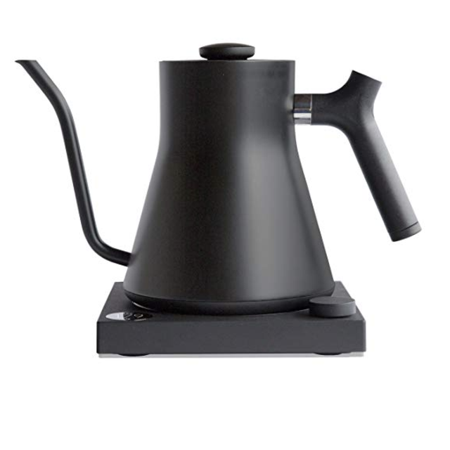 Fellow Stagg EKG, Electric Pour-over Kettle For Coffee And Tea, Matte Black, Variable Temperature Control, 1200 Watt Quick Heating, Built-in Brew Stopwatch