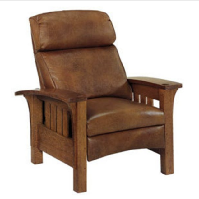 Stickley - His & Hers Bustle Back Bow Arm Morris Recliners